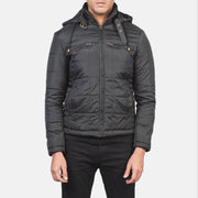 Alps Quilted Black Hooded Windbreaker Jacket - image 4
