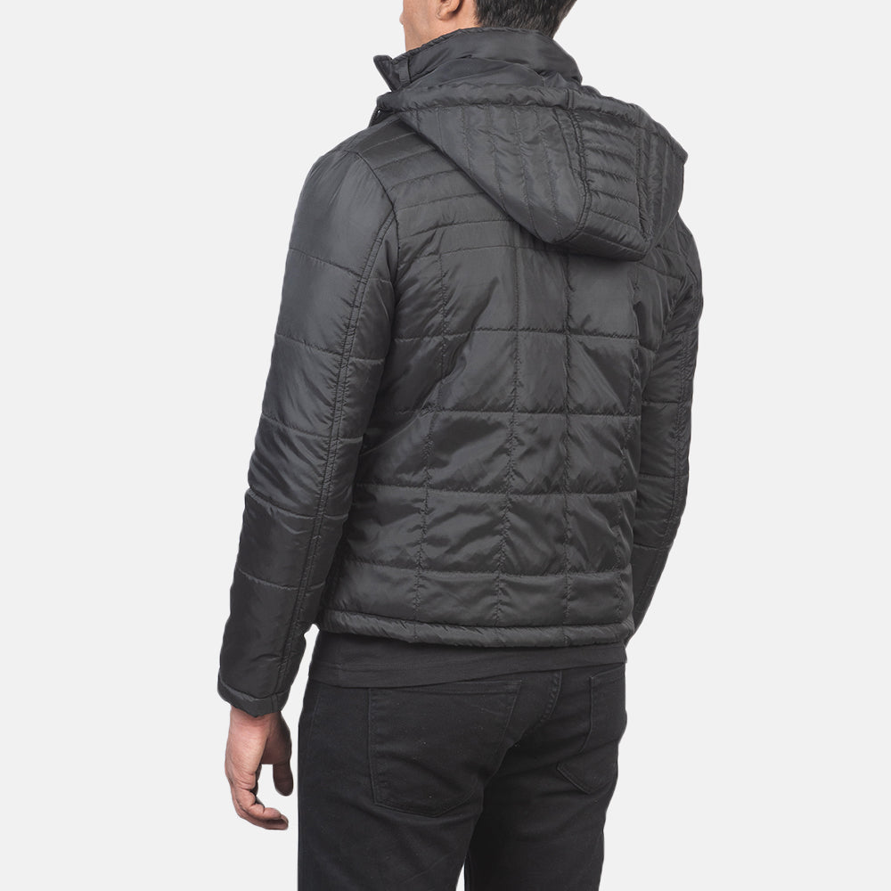 Alps Quilted Black Hooded Windbreaker Jacket - image 5