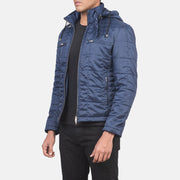 Alps Quilted Blue Hooded Windbreaker Jacket - image 2