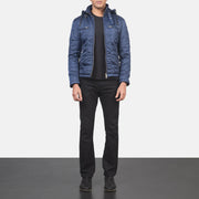 Alps Quilted Blue Hooded Windbreaker Jacket - image 4