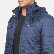 Alps Quilted Blue Hooded Windbreaker Jacket - image 6