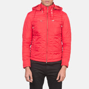 Alps Quilted Red Hooded Windbreaker Jacket - image 4