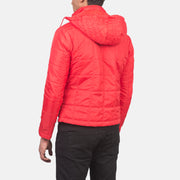 Alps Quilted Red Hooded Windbreaker Jacket - image 5