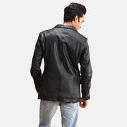 Alyson Black Leather Blazer - image 4