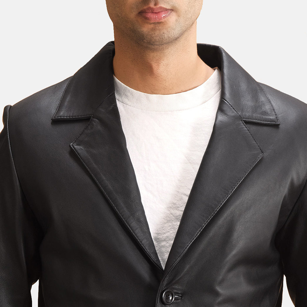 Alyson Black Leather Blazer - image 5
