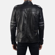 Authentic Cowhide Leather Grain Texture & Heavy-Duty Seam Stitching Detail