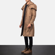 Army Brown Leather Duster - image 2