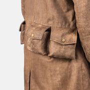 Army Brown Leather Duster - image 5