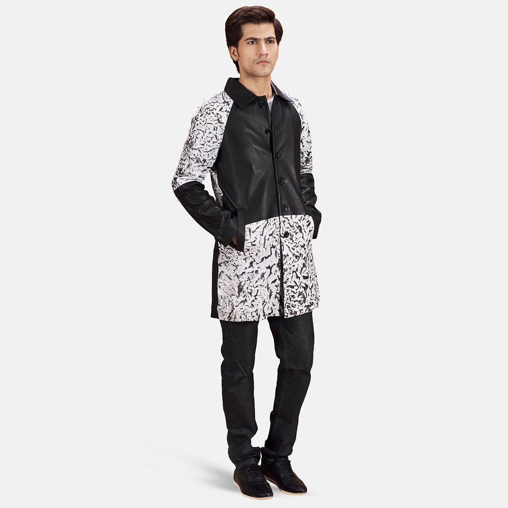 Artistry Black Dye Leather Coat - image 3