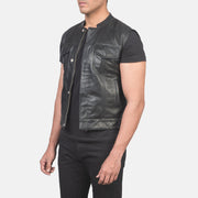 Atlas Moto Black Leather Vest - image 2