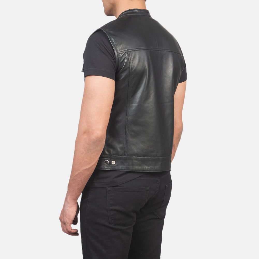 Atlas Moto Black Leather Vest - image 5