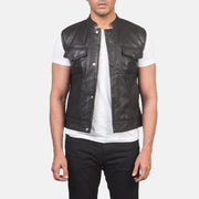 Atlas Moto Brown Leather Vest - image 1