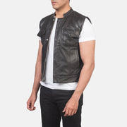 Atlas Moto Brown Leather Vest - image 2