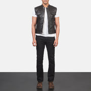 Atlas Moto Brown Leather Vest - image 3