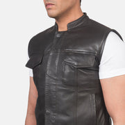 Atlas Moto Brown Leather Vest - image 6