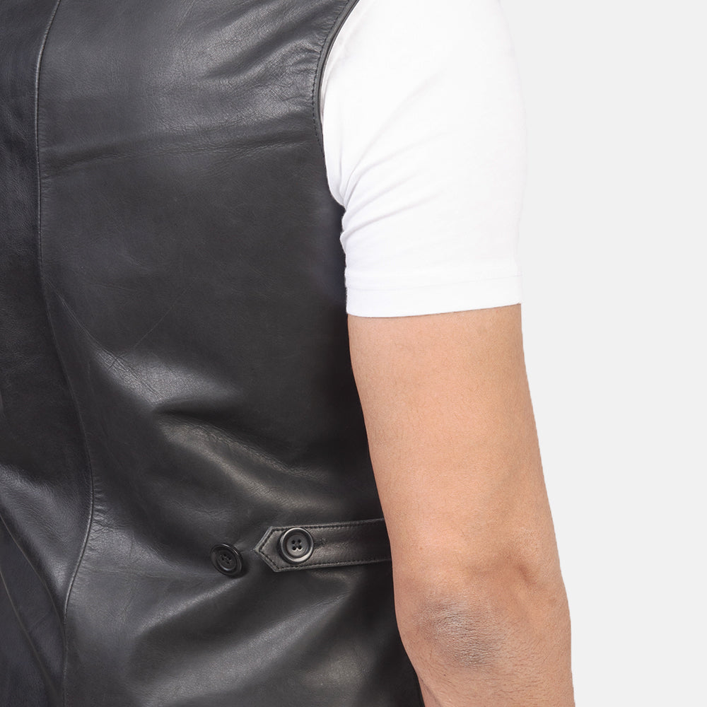 Auden Black Leather Vest - image 6