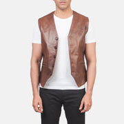 Auden Brown Leather Vest - image 1