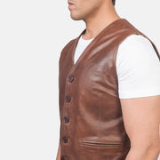 Auden Brown Leather Vest - image 6