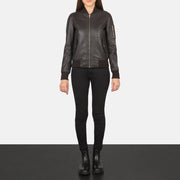 Ava Ma-1 Brown Leather Bomber Jacket - image 3