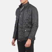 Barry Quilted Black Windbreaker Jacket - image 2