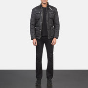Barry Quilted Black Windbreaker Jacket - image 3