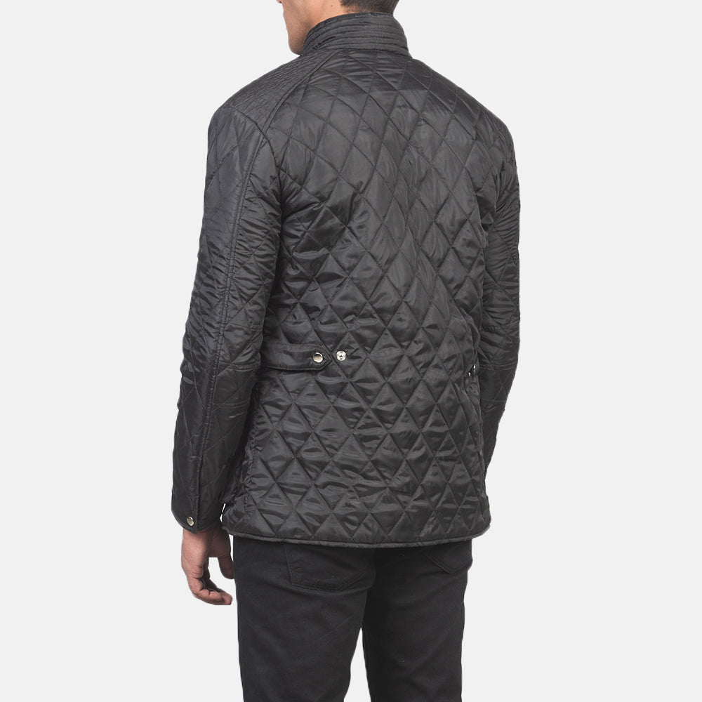 Barry Quilted Black Windbreaker Jacket - image 5