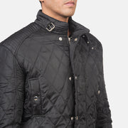 Barry Quilted Black Windbreaker Jacket - image 6