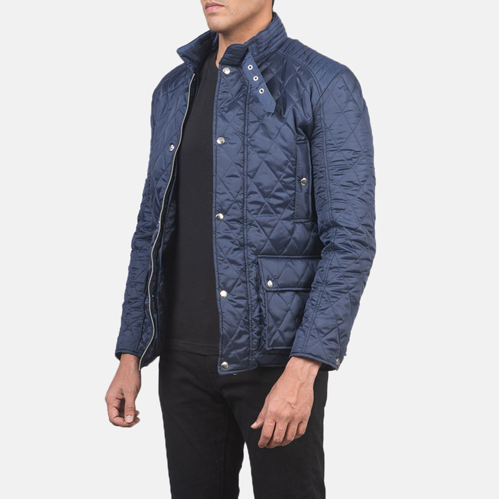 Barry Quilted Blue Windbreaker Jacket - image 2