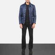 Barry Quilted Blue Windbreaker Jacket - image 4