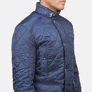 Barry Quilted Blue Windbreaker Jacket - image 6