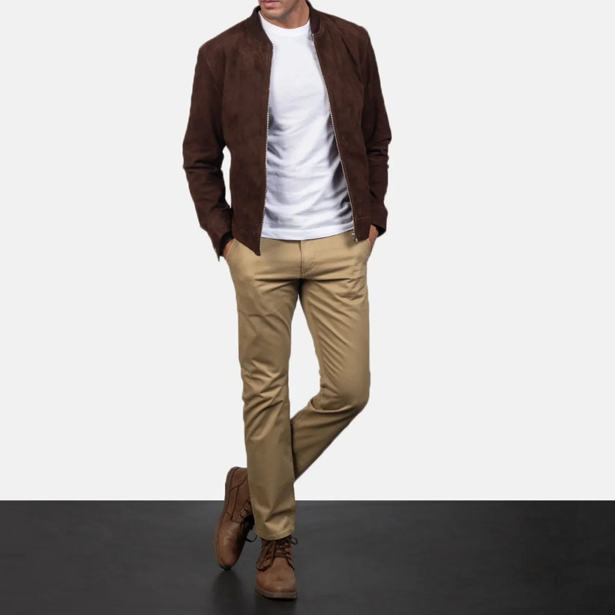 Blain Brown Bomber Jacket – alternate product view 3