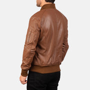Bomia MA-1 Leather Bomber Jacket – alternate product view 5