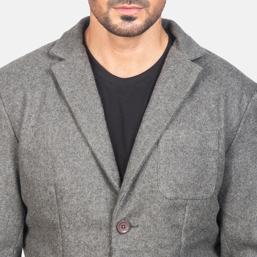 Borges Grey Wool Blazer - image 6