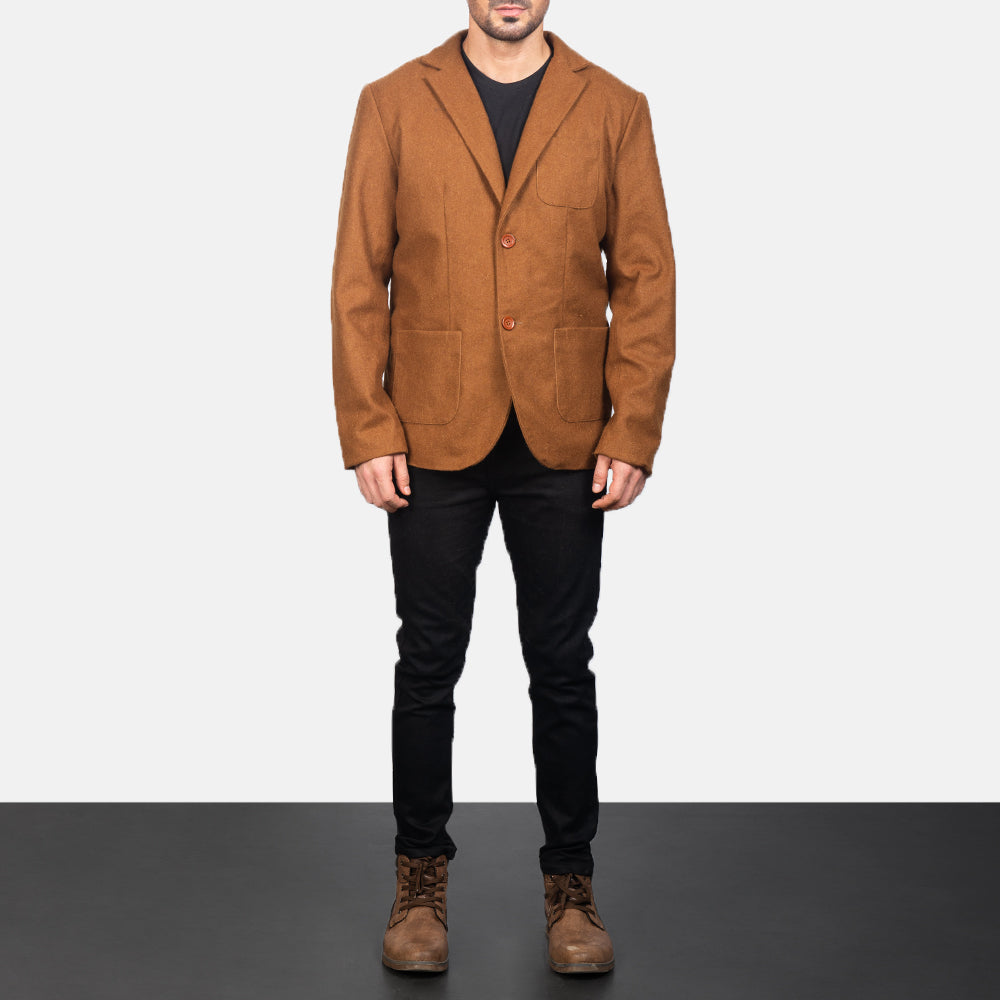 Borges Khaki Wool Blazer - image 3