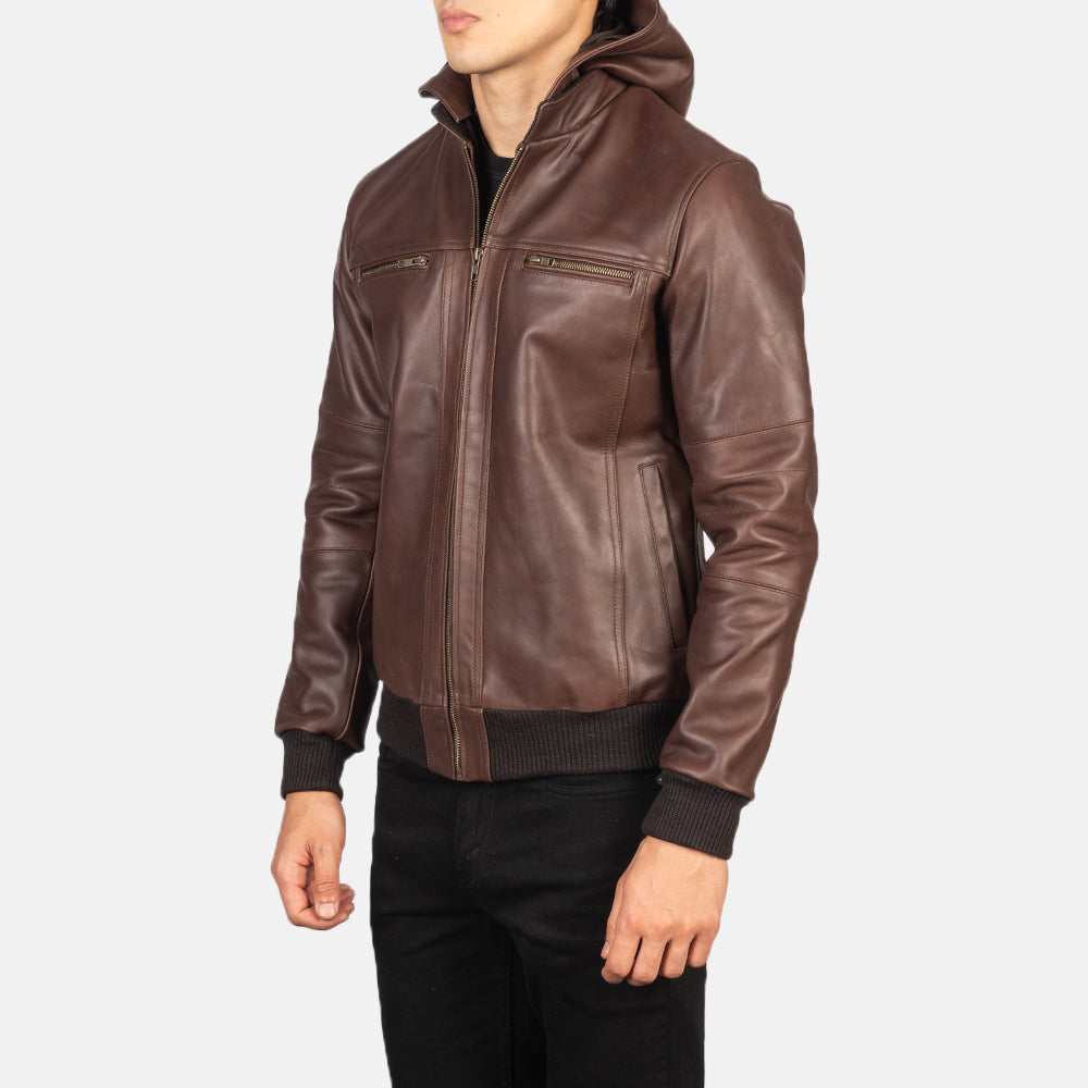 Bouncer Biz Leather Bomber Jacket – alternate product view 2