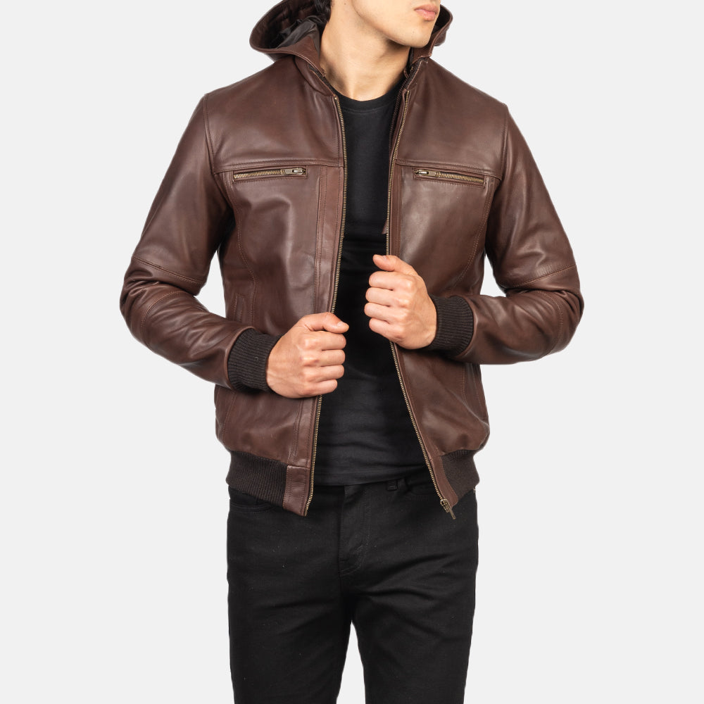 Bouncer Biz Leather Bomber Jacket – alternate product view 4