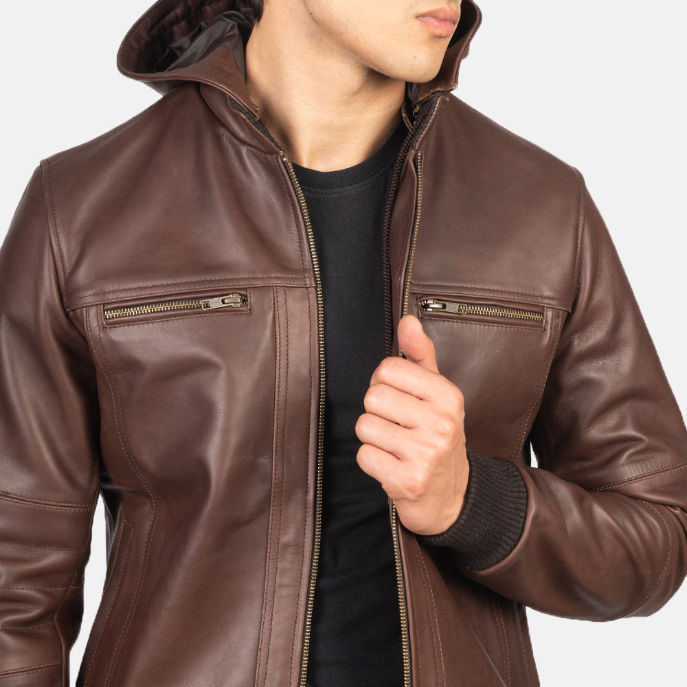 Bouncer Biz Leather Bomber Jacket – alternate product view 6