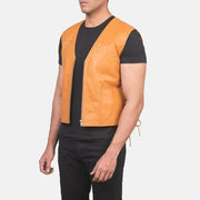 Brandon Tan Brown Leather Vest - image 2