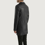 Brawnton Black Leather Coat - image 5