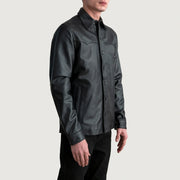 Bronco Black Leather Shirt - image 2
