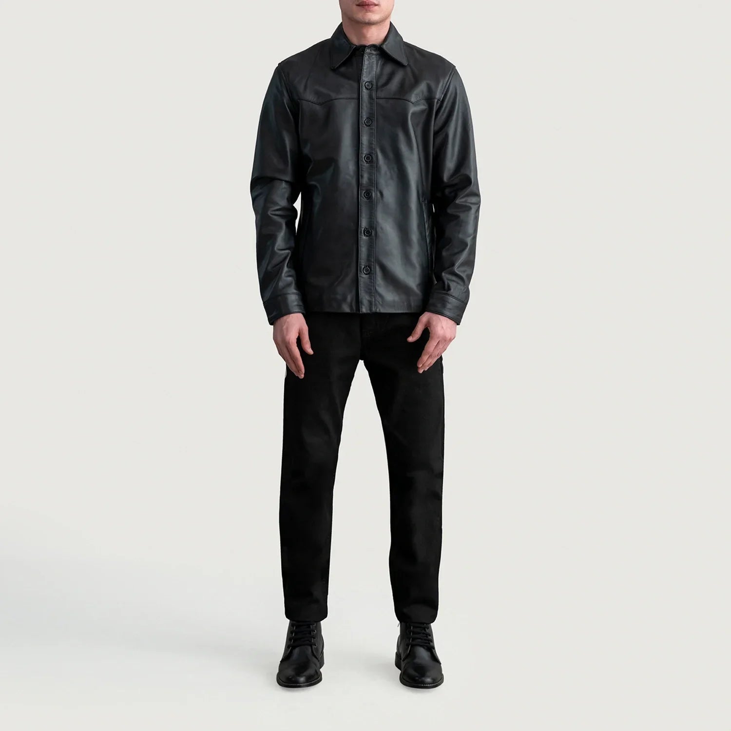 Bronco Black Leather Shirt - image 4