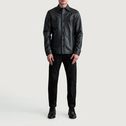Bronco Black Leather Shirt - image 4