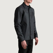 Bronco Tumbled Black Leather Shirt - image 2