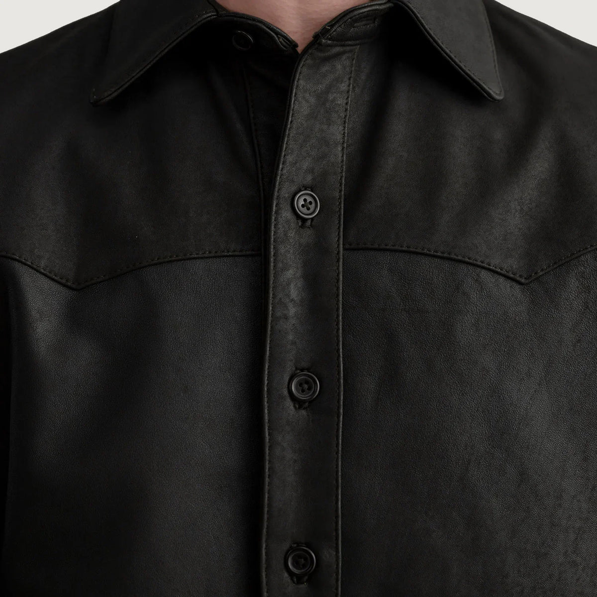 Authentic Sheepskin Leather with Semi-Aniline Finish Grain Texture & Heavy-Duty Seam Stitching Detail