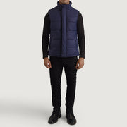 Bryan Blue Puffer Vest - image 3