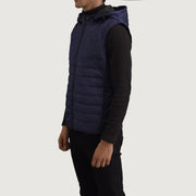 Carlo Blue Hooded Puffer Vest - image 2