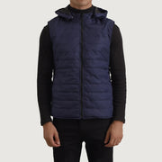 Carlo Blue Hooded Puffer Vest - image 4
