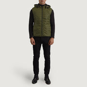 Carlo Green Hooded Puffer Vest - image 3