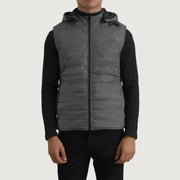 Carlo Grey Hooded Puffer Vest - image 4