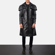 Classic Black Leather Duster - image 1